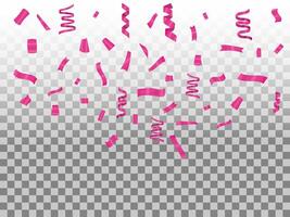 roze serpentijn, confetti, feestelijk achtergrond vector