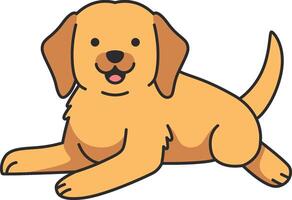 schattig tekenfilm labrador retriever vector illustratie