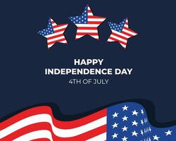 gelukkig onafhankelijkheid dag Verenigde staten van Amerika 4e van juli vector