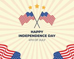 gelukkig onafhankelijkheid dag Verenigde staten van Amerika 4e van juli vector