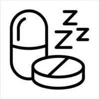 slapen pils in vlak ontwerp stijl vector