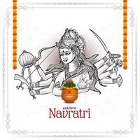 gelukkig navratri Indisch cultureel festival viering kaart vector