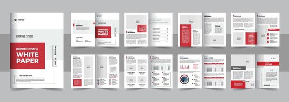 creatief zakelijke wit papier, wit papier lay-out ontwerp, bedrijf brochure ontwerp sjabloon vector