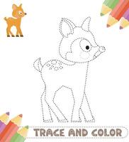 hand getekend spoor en kleur voor kinderen vector