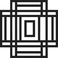 quantum contouren elegant icoon met abstract meetkundig vormen in vector abstract Matrix vector logo met dynamisch zwart meetkundig vormen