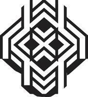 vluchtig lijnen abstract zwart logo ontwerp met vector meetkundig elementen astraal symmetrie strak vector logo met abstract zwart meetkundig vormen