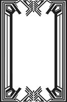 deco essence strak icoon met vector logo van zwart kunst deco kader eeuwig aantrekkingskracht monochromatisch embleem presentatie van kunst deco kader in vector