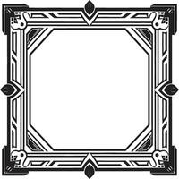 kunstenaarstalent onthuld elegant vector logo met kunst deco kader ontwerp chique erfgoed zwart embleem met kunst deco kader in monochroom