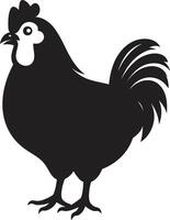 kakelend klassiekers monochroom embleem illustreren kip harmonie moedig palet strak zwart vector logo ontwerp voor kip icoon