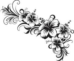 weelderig weelderigheid monochroom embleem markeren decoratief hoeken bloemblaadjes van prestige strak logo ontwerp met decoratief bloemen hoeken vector