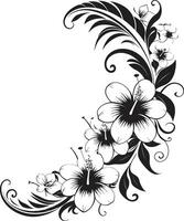 eeuwig betovering elegant embleem markeren decoratief hoeken grillig kransen monochroom icoon met decoratief hoeken vector