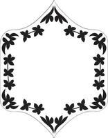 barok schittering zwart logo met wijnoogst Europese grens ontwerp retro royalty elegant embleem met monochroom Europese grens vector