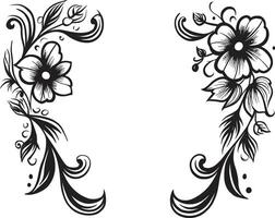 gebeeldhouwd spiralen zwart logo ontwerp met elegant decoratief doodles fantasievol bloeit chique vector icoon met tekening decoratief elementen
