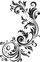 curves en charmes elegant vector logo markeren tekening decoraties artistiek versieringen strak embleem met zwart tekening decoratief elementen