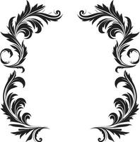 fantasievol bloeit strak embleem markeren decoratief kader doodles elegantie verfraaid zwart tekening decoratief kader logo in monochroom vector