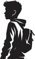 majestueus geesten vector zwart logo betekenend mannetje leerling uitmuntendheid dynamisch diplomatie zwart logo ontwerp voor volbracht mannetje studenten