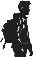 dynamisch diplomatie zwart logo ontwerp voor volbracht mannetje studenten onverschrokken intellect symbolisch vector zwart logo voor ambitieus mannetje studenten
