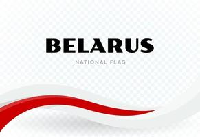 vlag van Wit-Rusland natie, geïsoleerde vectorillustratie. witte en rode variant vlag van de Wit-Russische volkerenrepubliek. historisch symbool van de staat wit-rusland. vector
