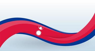 nepal zwaaien nationale vlag. moderne ongebruikelijke vorm. ontwerpsjabloon voor decoratie van flyer en kaart, poster, banner en logo. geïsoleerde vectorillustratie. vector