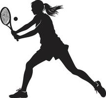 verpletteren soeverein vrouwen tennis logo in vector royalty rally rapsodie vector icoon voor vrouwen tennis schittering