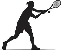 rechtbank chique vector ontwerp voor elegant Dames tennis spelers verpletteren spectra elegant tennis speler logo in dynamisch vector