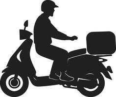 uitdrukken eetgelegenheden glijden vector ontwerp voor scooter voedsel levering snel knabbelen boodschapper vector logo voor scooter voedsel laten vallen offs