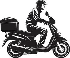 gehaast maaltijd vector icoon voor scooter voedsel levering onderhoud straat feest vloot vector logo ontwerp voor scooter voedsel levering