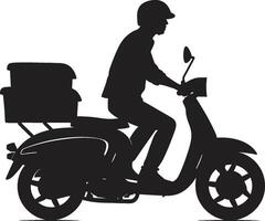 stedelijk knabbelen kruiser scooter levering Mens icoon in vector snel rollin maaltijd vector ontwerp voor scooter voedsel levering