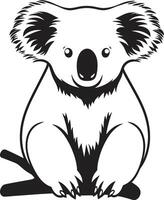 boombewonend ambassadeur insigne vector ontwerp voor koala behoud harig gebladerte insigne koala vector logo voor milieu bewustzijn