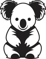 Australisch boombewonend embleem vector ontwerp voor koala behoud eucalyptus afgezant kam koala vector logo voor natuur harmonie