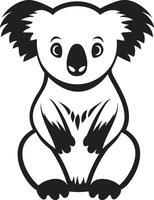 harig gebladerte insigne koala vector logo voor milieu bewustzijn boom top schat kam vector ontwerp voor koala behoud
