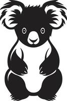 bamboe browsen kam koala vector icoon voor natuur harmonie Australisch boombewonend embleem vector ontwerp voor koala behoud