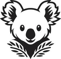 boom top schat insigne koala vector icoon voor milieu bewustzijn bamboe browsen kam vector logo voor koala behoud