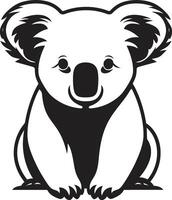 Australisch boombewonend embleem vector ontwerp voor koala behoud pluizig gebladerte insigne koala vector logo voor milieu bewustzijn