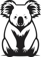 koala schattigheid kam aanbiddelijk vector icoon voor dieren in het wild waardering eucalyptus afgezant insigne koala vector ontwerp in natuur harmonie
