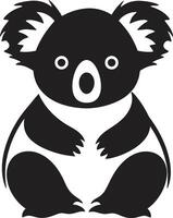 bamboe browsen insigne vector ontwerp voor koala behoud pluizig gebladerte insigne koala vector logo voor milieu harmonie