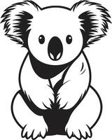 knuffelig koala insigne vector ontwerp voor vertederend koala symbool Australisch boombewonend embleem koala vector logo voor natuur harmonie