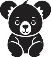 koala koninkrijk insigne aanbiddelijk vector ontwerp voor dieren in het wild waardering pluizig gebladerte insigne koala vector icoon voor milieu harmonie