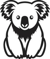 pluizig gebladerte insigne vector logo voor koala behoud koala koninkrijk kam koala vector icoon voor elegant harmonie