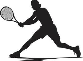 racket overloper insigne vector ontwerp voor stoutmoedig tennis logo verpletteren maestro insigne tennis speler vector icoon voor krachtig Toneelstukken