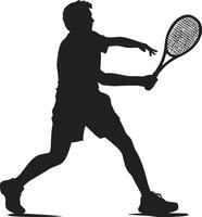 zege voorhoede kam mannetje tennis speler logo voor winnend geest top Spin tacticus insigne vector ontwerp voor tactisch tennis icoon