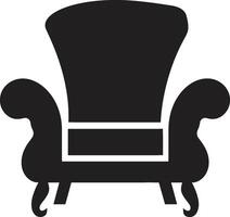 minimalistische terugtrekken insigne strak stoel vector icoon voor kalmte en ontspannende ruimten rustig trends insigne vector logo voor ultieme comfort met modern stoel