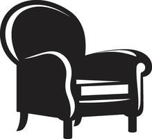 chique comfort insigne vector ontwerp voor modieus modern ontspannende stoel rustig trends kam modern ontspannende stoel vector icoon voor kalmte ruimten