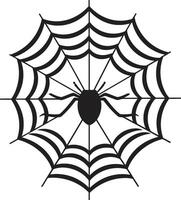 Arachno kunst kam creatief spin met spin web icoon in vector web krijger insigne dynamisch spin en web logo voor krachtig branding