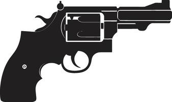 gunmetal glam insigne elegant revolver vector voor stedelijk in beroep gaan op gang brengen elegantie insigne chique revolver logo voor opvallend gevolg