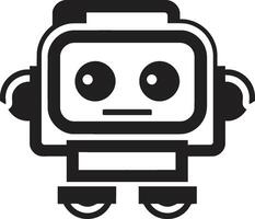 nano duwtje kam schattig robot logo voor digitaal bijstand zak- vriend insigne klein robot vector icoon voor compact verbindingen