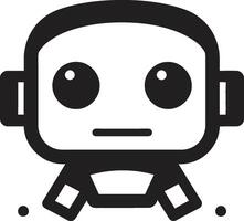 byte formaat bot insigne aanbiddelijk robot vector icoon voor babbelen bijstand mini mech wonder insigne schattig robot Chatbot icoon voor gemoedelijk charme