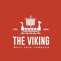 vector illustratie van viking schip logo icoon voor handel, vervoer en kunst goederen industrieën