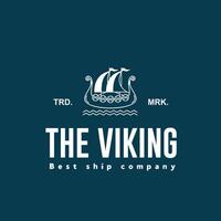 vector illustratie van viking schip logo icoon voor handel, vervoer en kunst goederen industrieën