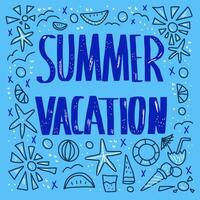 zomer vakantie citaat. vector kleur illustratie.